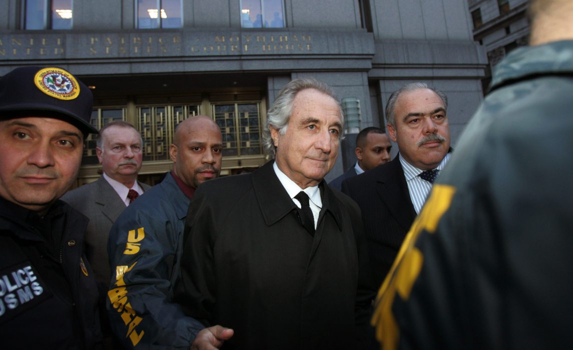 Bernard Madoff walks out from Federal Court after a bail hearing in Manhattan January 5, 2009 in New York City.